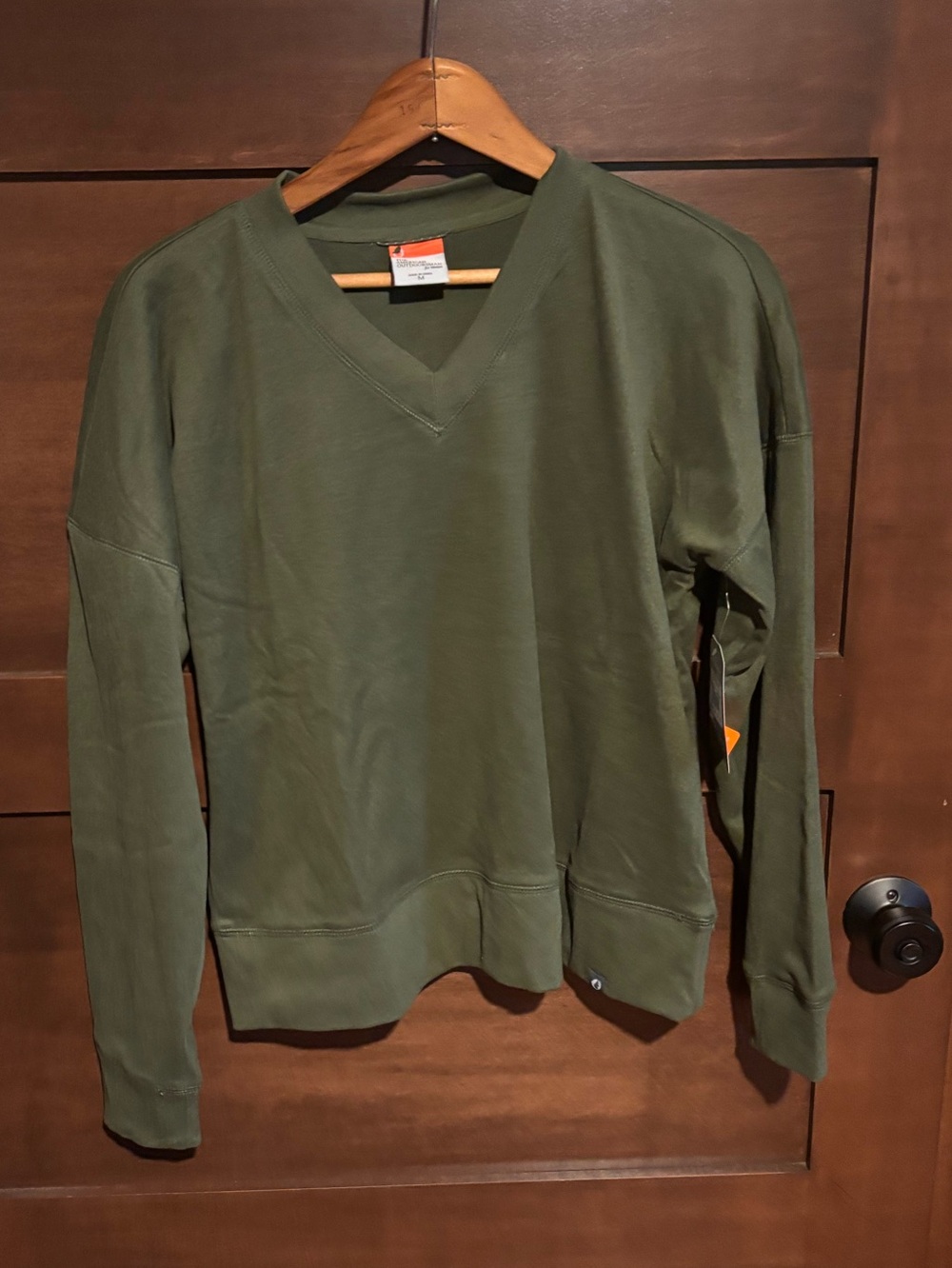 Classic Olive V-Neck Women's Sweatshirt The American Outdoorsman for Women